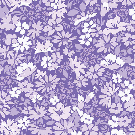 Porch Swing - Petal Pushers - Lavender 44" / 45" Fabric Per Yard