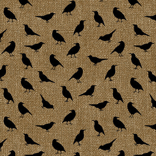 Harvest Gathering - Crows - Nutmeg 44" / 45" Fabric Per Yard