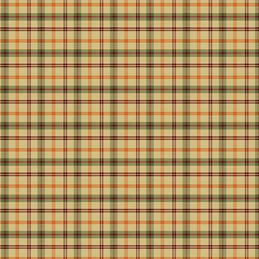 Harvest Gathering - Gathering Plaid - Light Orange 44" / 45" Fabric Per Yard