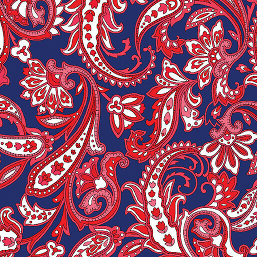 Paradise Park - Park Bench - Raspberry 44" / 45" Fabric Per Yard