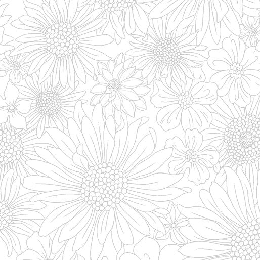 Paradise Park - The Gazebo - White 44" / 45" Fabric Per Yard