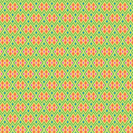 Truly - Diamonds - Clementine 44" / 45" Fabric Per Yard