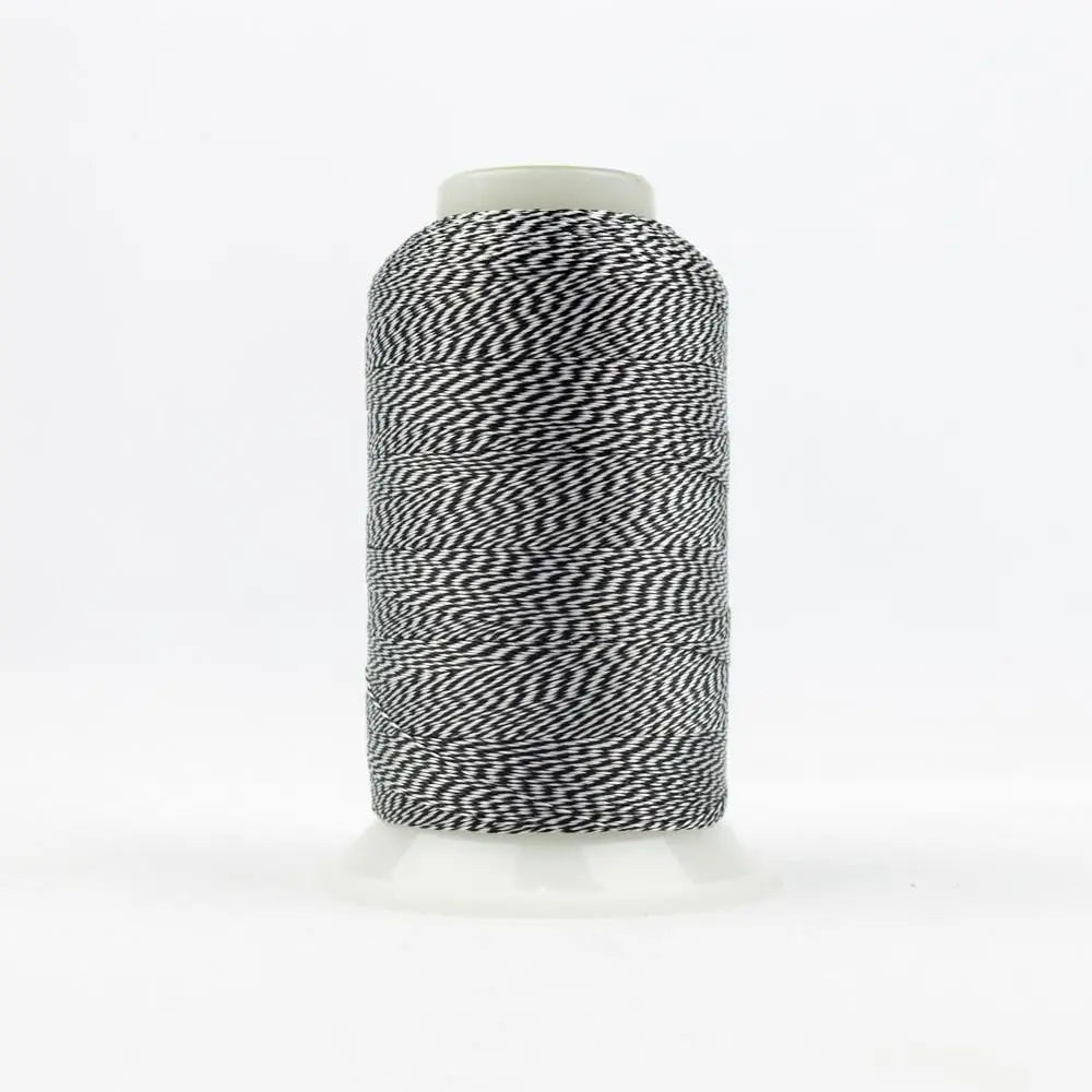 DT23 - D-Twist™ 20wt  Rayon Black White Thread WonderFil USA