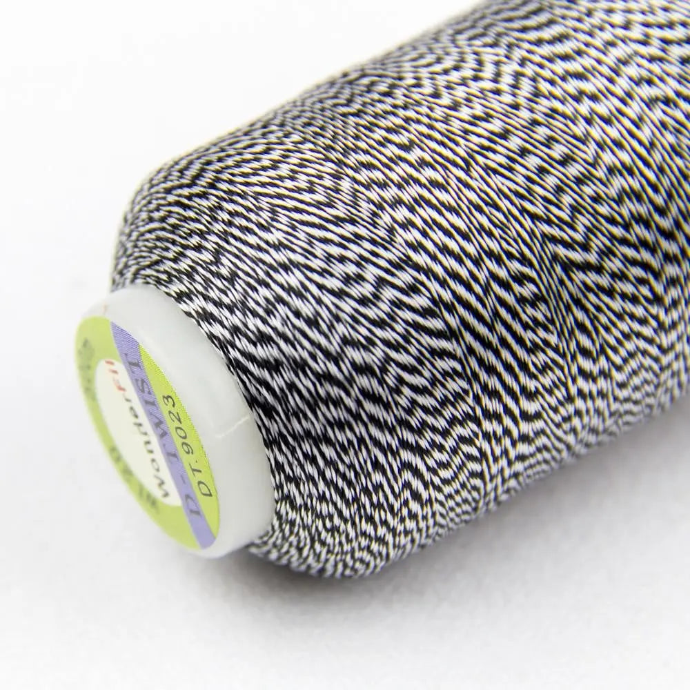 DT23 - D-Twist™ 20wt  Rayon Black White Thread WonderFil USA