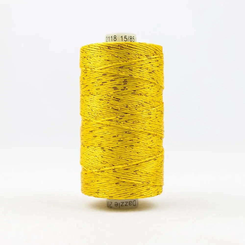 DZ2118 - Dazzle™ Rayon and Metallic Sunny Yellow Thread WonderFil USA