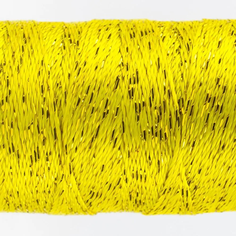 DZ938 - Dazzle™ Rayon and Metallic Lemon Yellow Thread WonderFil USA