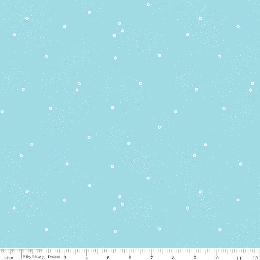Dainty Daisy Waterfall Cotton Wideback Fabric per yard