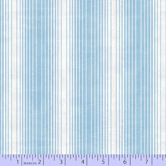 Dance at Dusk - Stripe - White/Light Blue 44" / 45" Fabric Per Yard The Fabric Company
