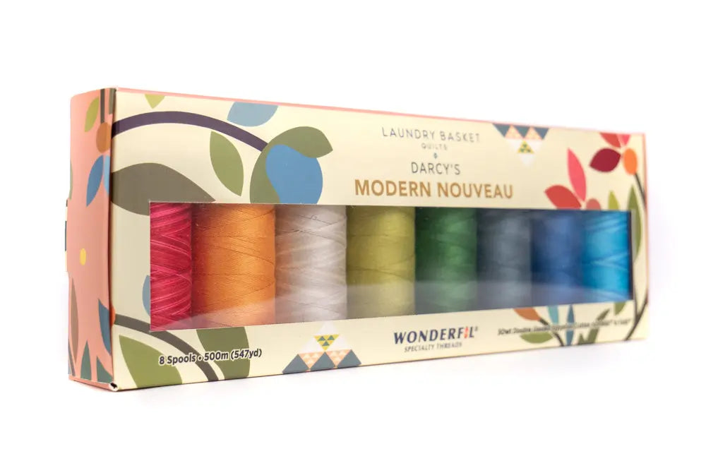 Darcy’s Modern Nouveau by Edyta Sitar - Egyptian Cotton Thread Pack WonderFil USA