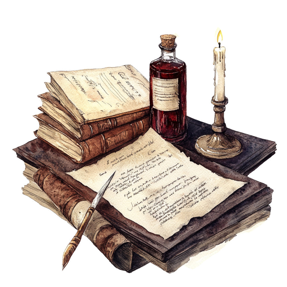 Dark Academia Fabric Panel 1