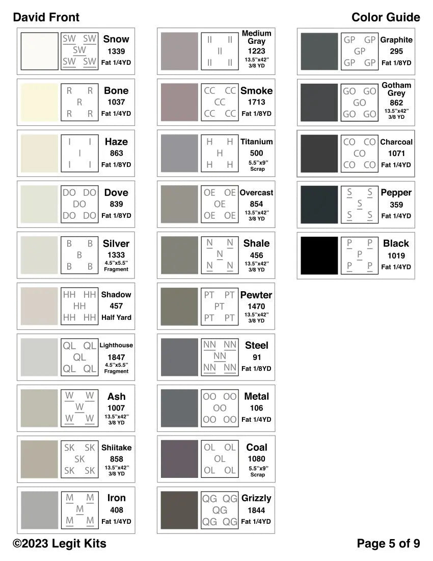 David Front Quilt Kit Legit Kits