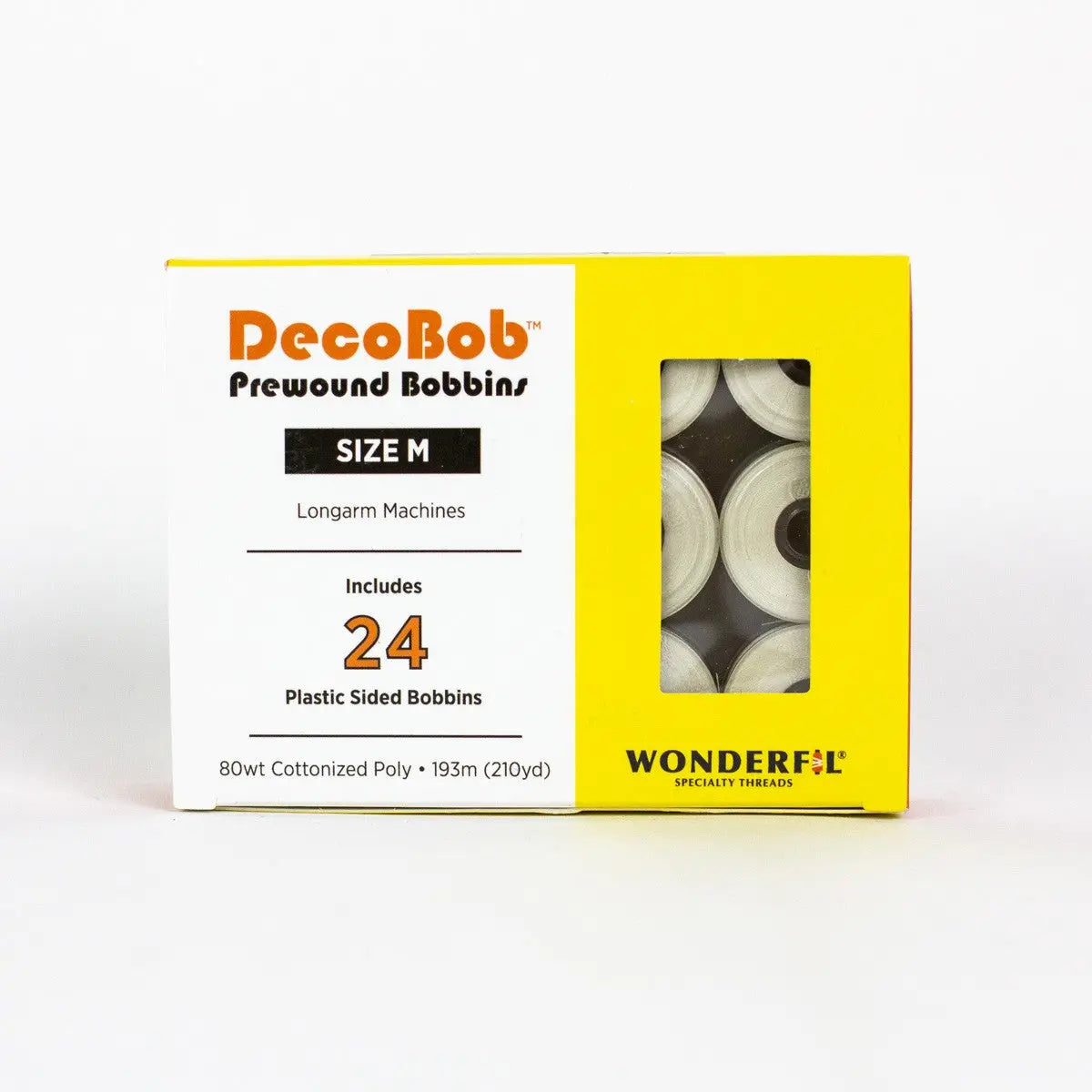 DecoBob Prewound Bobbins Size M 24ct Antique White - Linda's Electric Quilters