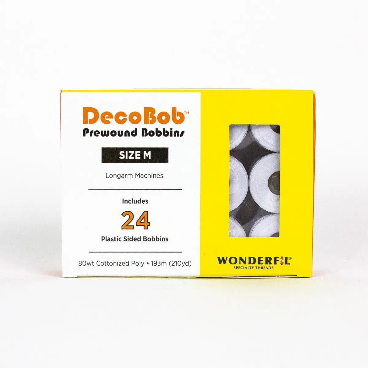 DecoBob Prewound Bobbins Size M 24ct White - Linda's Electric Quilters