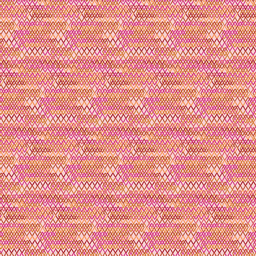 Delight - Zigzag - Coral 44" / 45" Fabric Per Yard