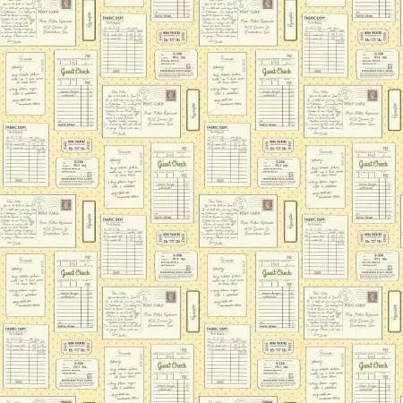 Delightful Department Store - Lunch Date - Yellow 44" / 45" Fabric Per Yard The Fabric Company