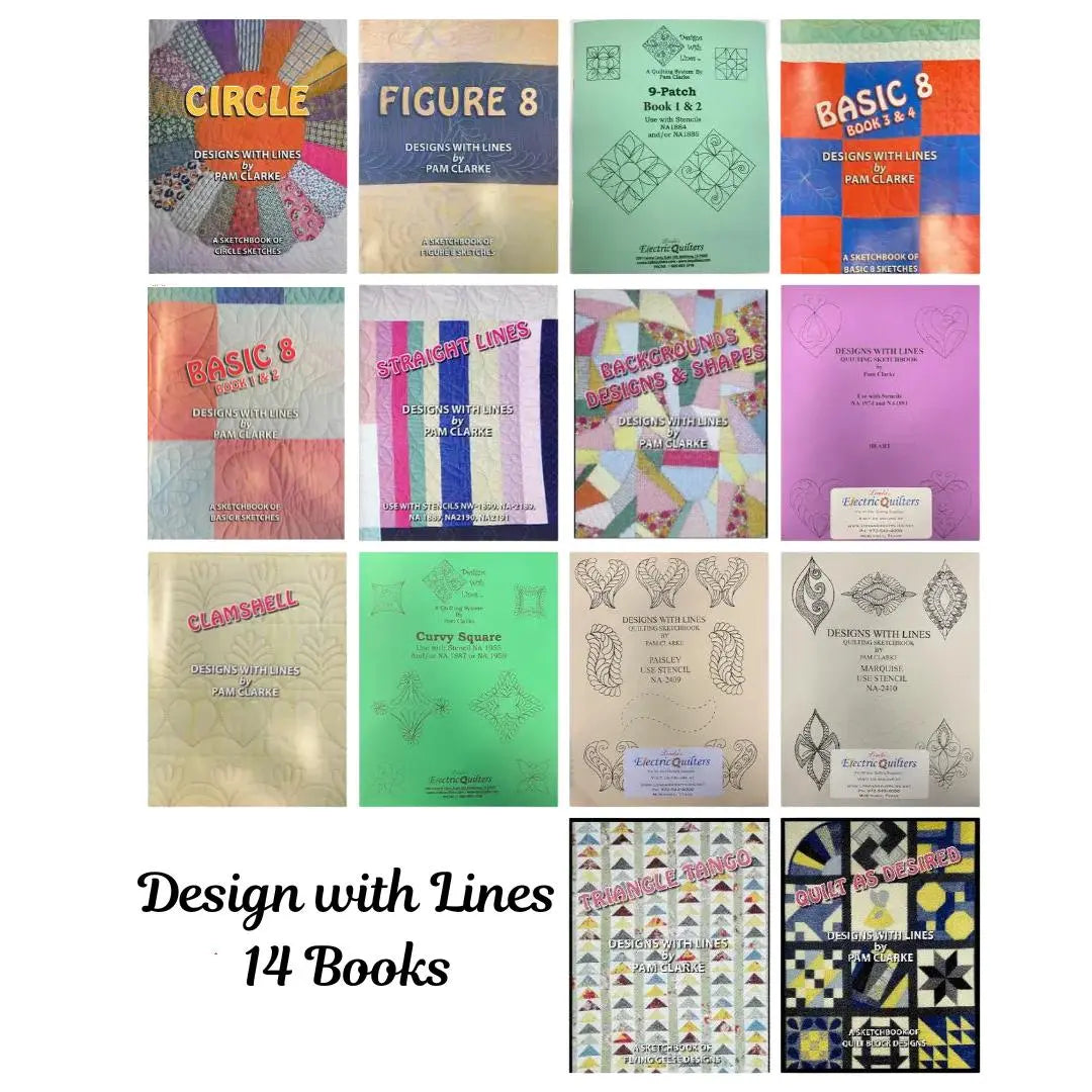 Design with Lines Book Bundle - Set of 14 - Linda's Electric Quilters