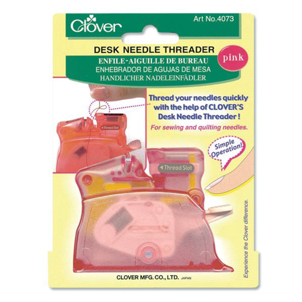 Desk Needle Threader (Pink)