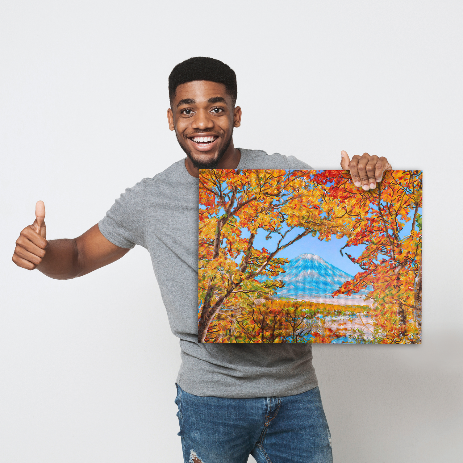 Diamond Dotz Autumn Mountain - 28.4" x 22.1"