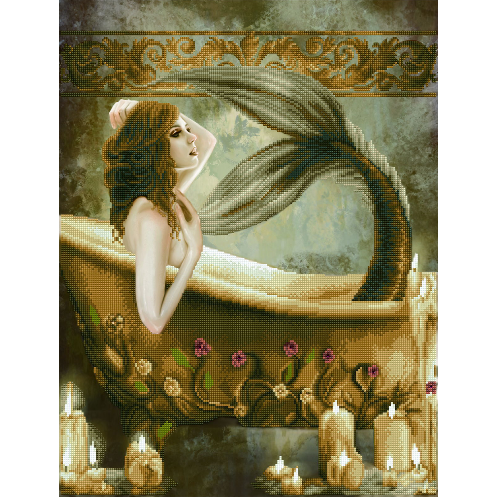 Diamond Dotz Bath Time Mermaid - 20.5" x 26.8"