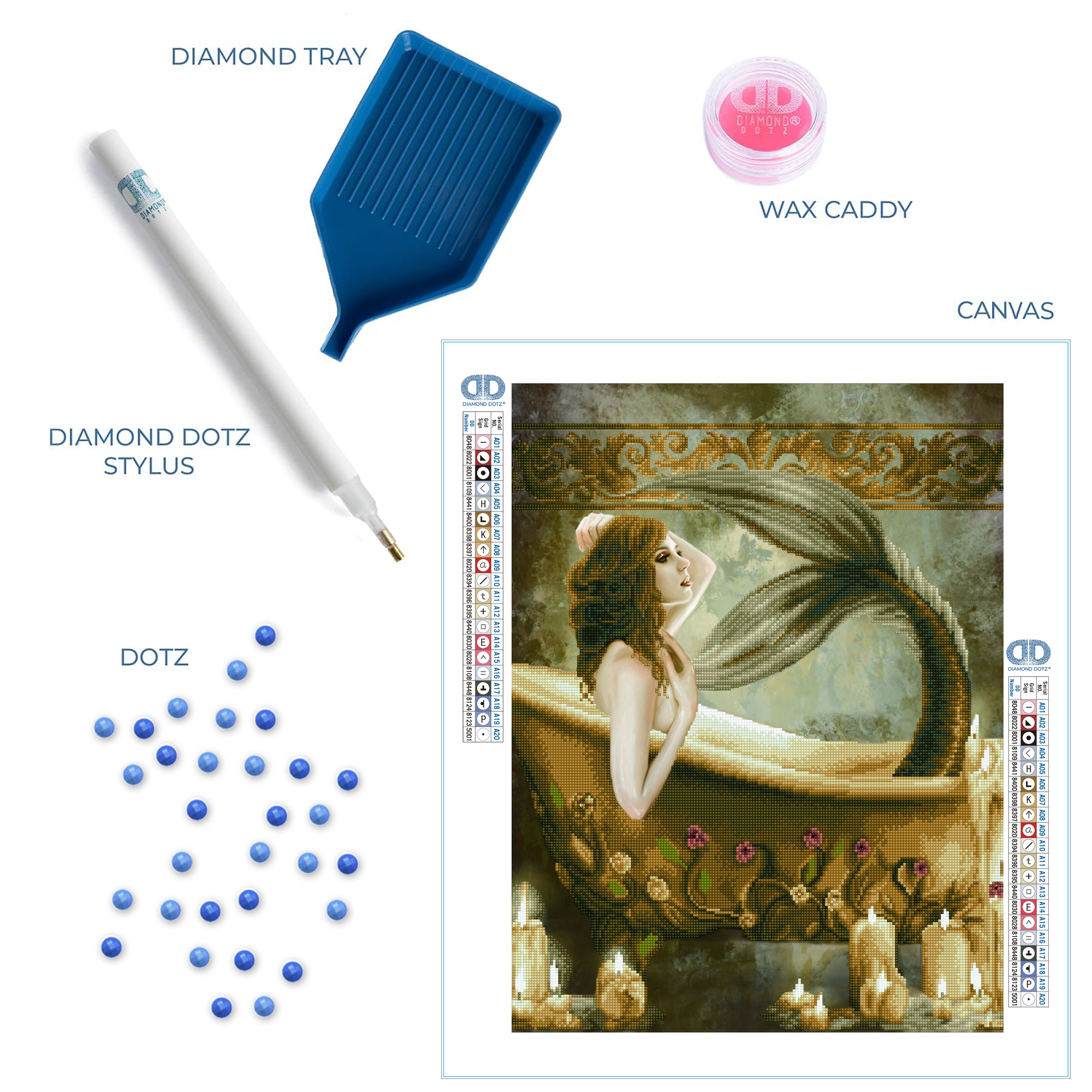 Diamond Dotz Bath Time Mermaid - 20.5" x 26.8"