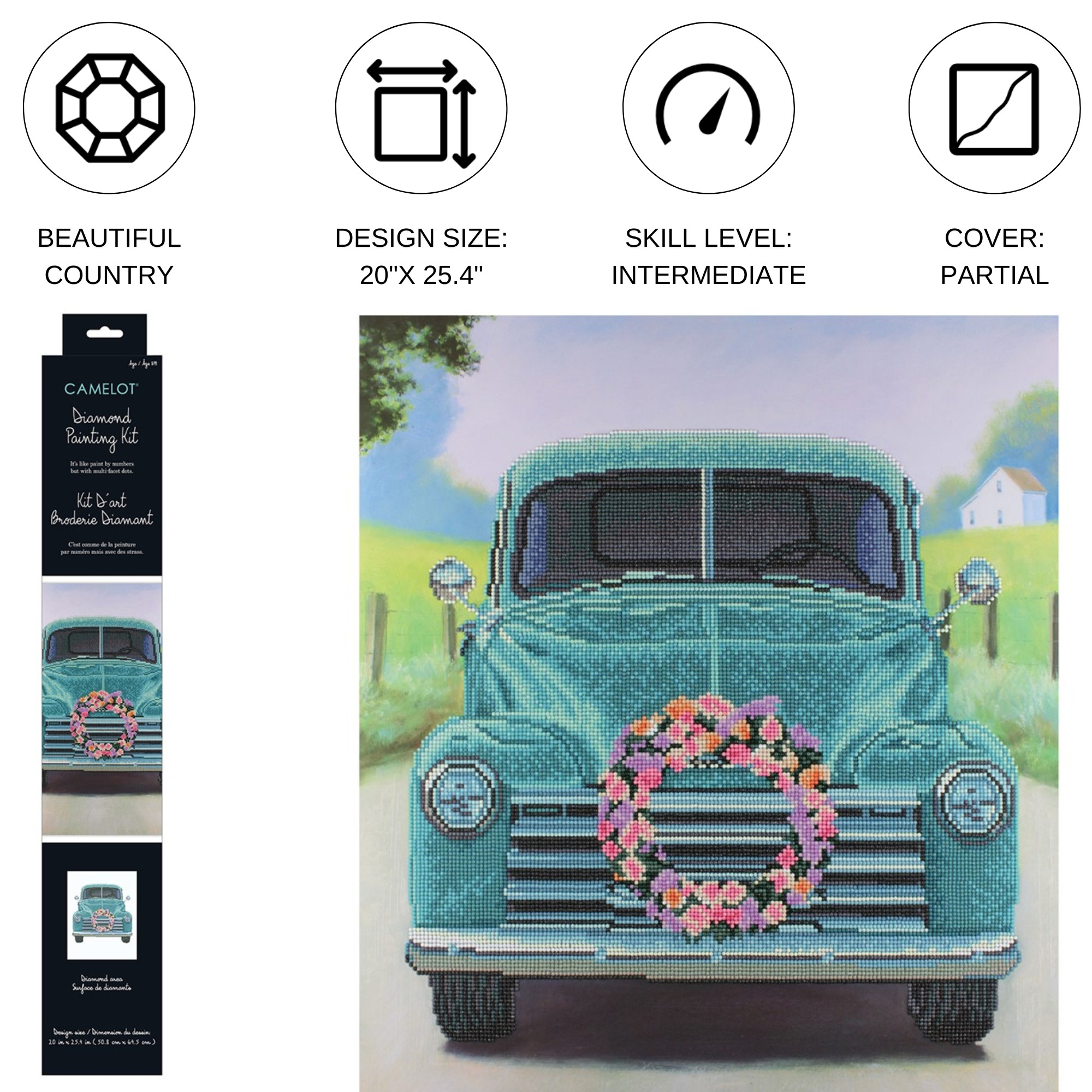 Diamond Dotz Beautiful Country - 20.0" x 25.4"