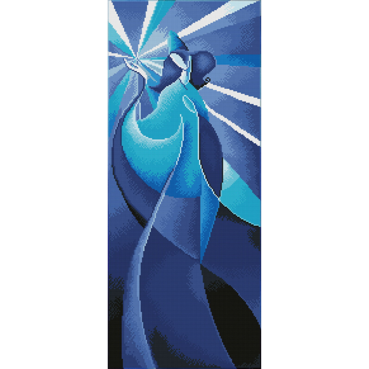 Diamond Dotz Blue Madonna - 12.6" x 30.3"