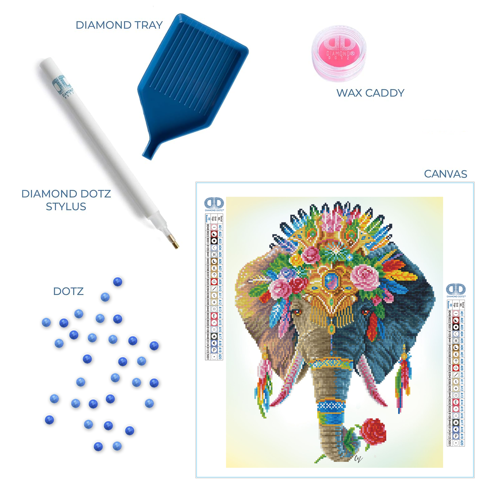 Diamond Dotz Bohemian Elephant - 16.1" x 20.1"