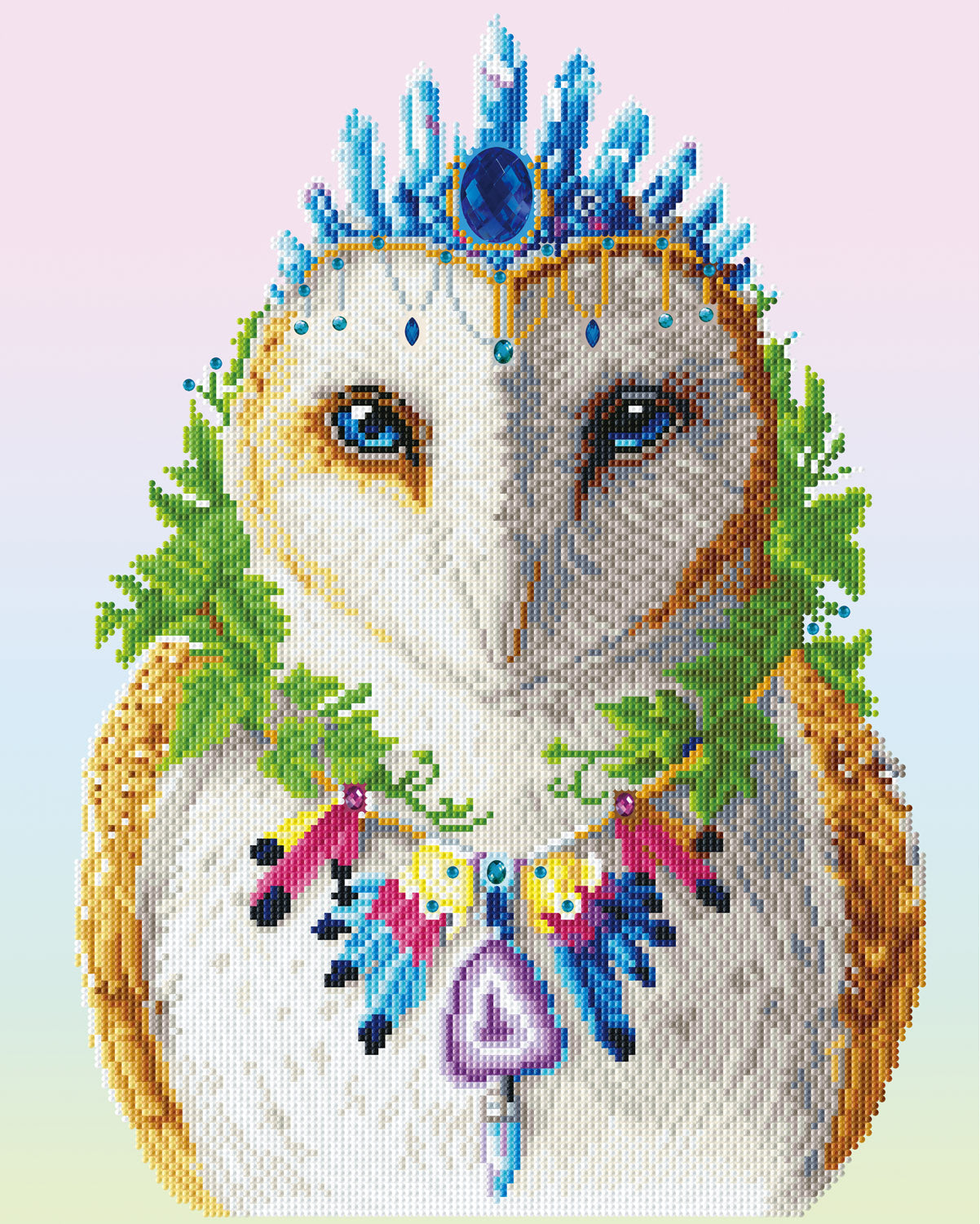 Diamond Dotz Bohemian Owl - 16.1" x 20.1"