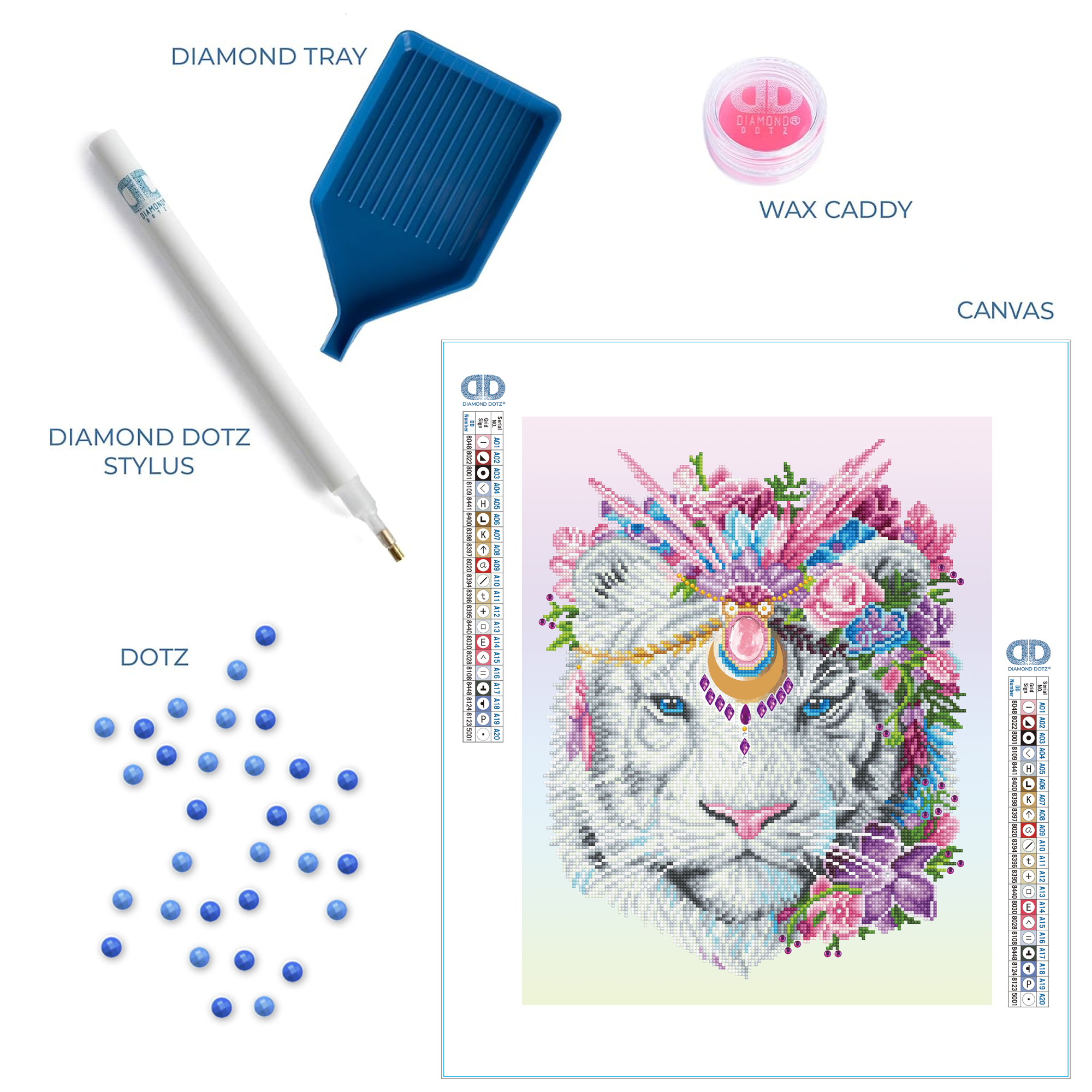 Diamond Dotz Bohemian Tiger - 16.1" x 20.1"