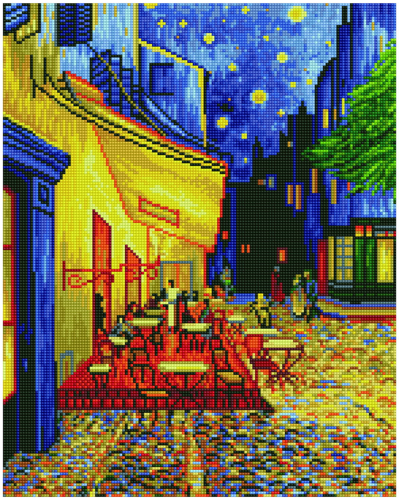 Diamond Dotz Cafe At Night (Van Gogh) - 16.5" x 20.5"