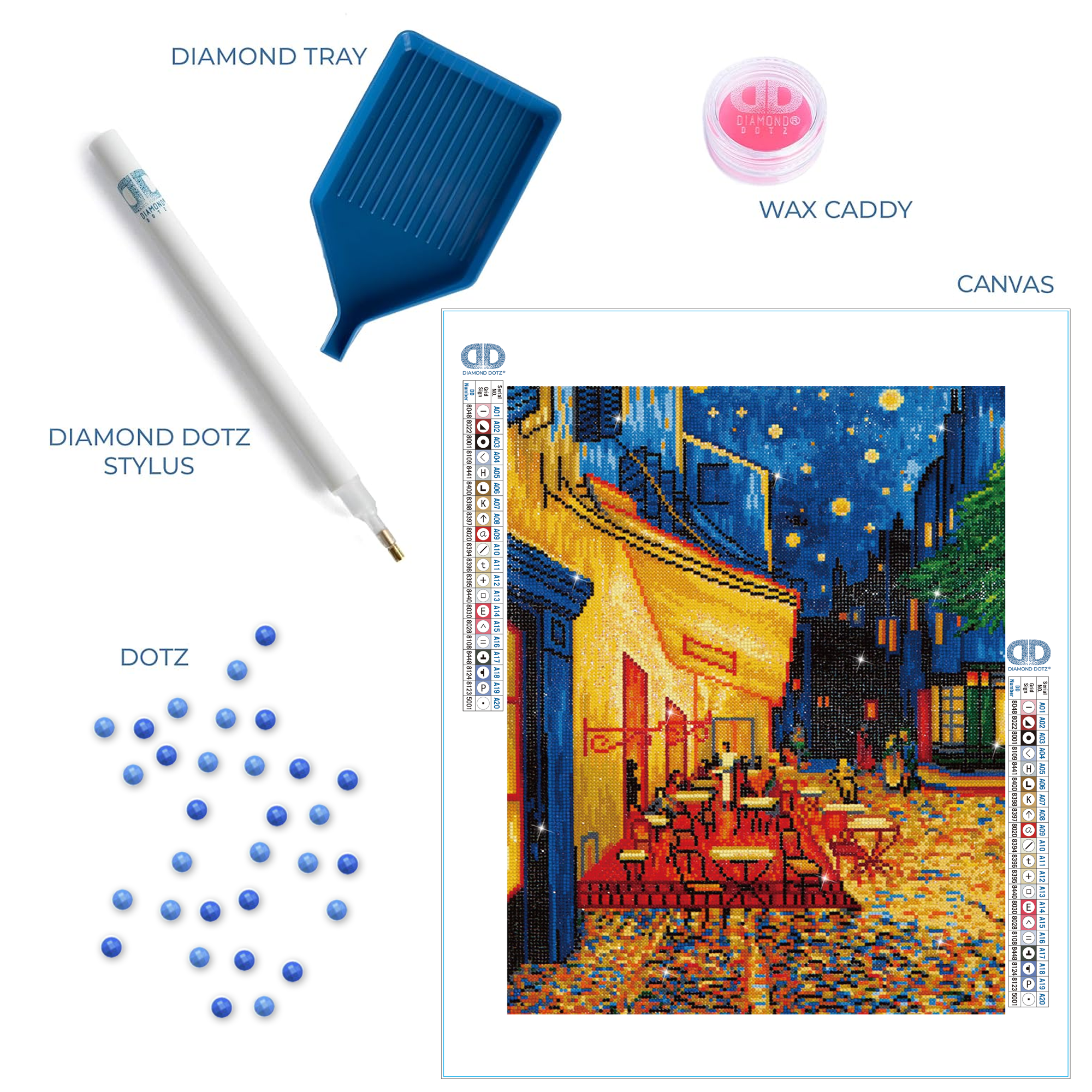 Diamond Dotz Cafe At Night (Van Gogh) - 16.5" x 20.5"