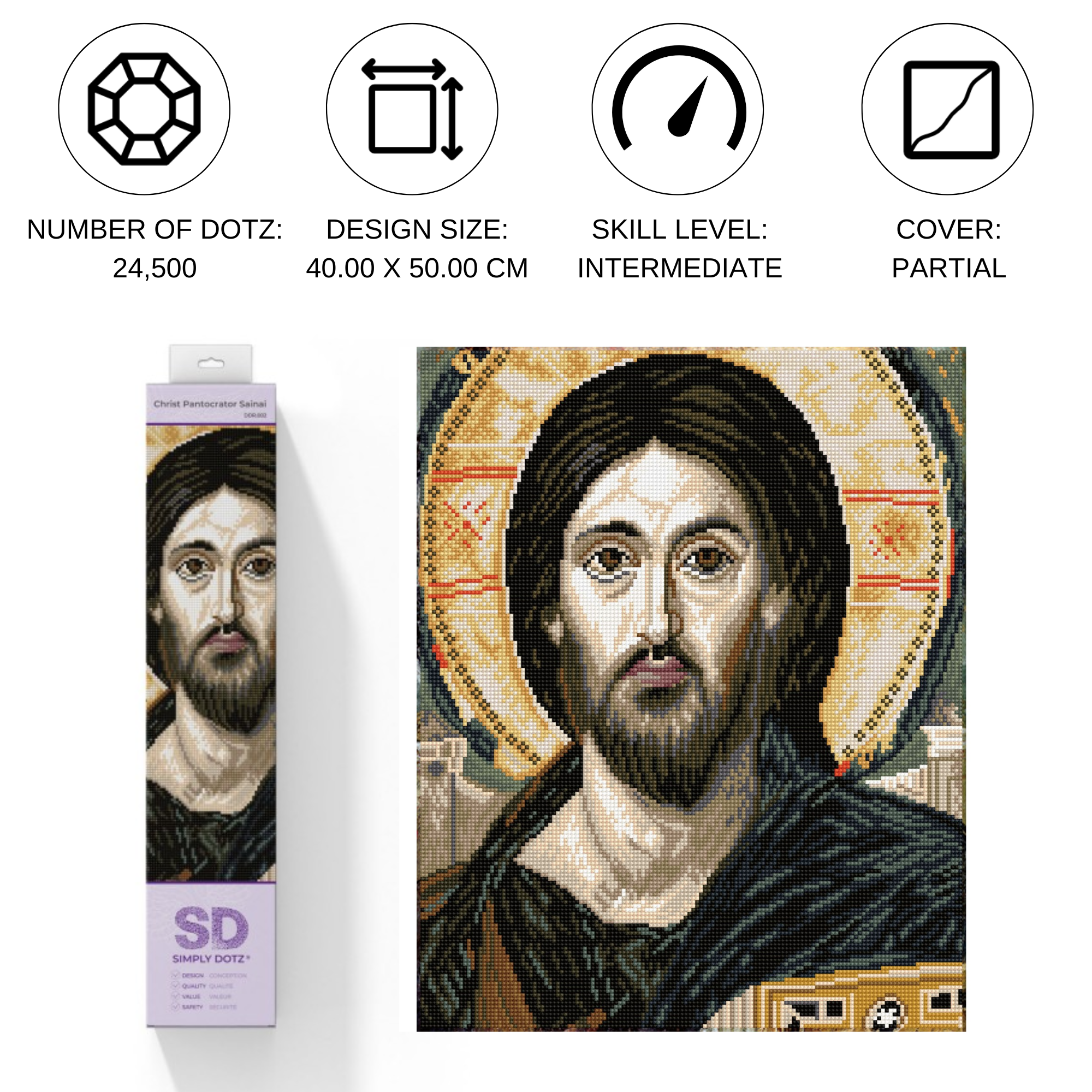 Diamond Dotz Christ Pantocrator Sainai - 15.8" x 19.7"
