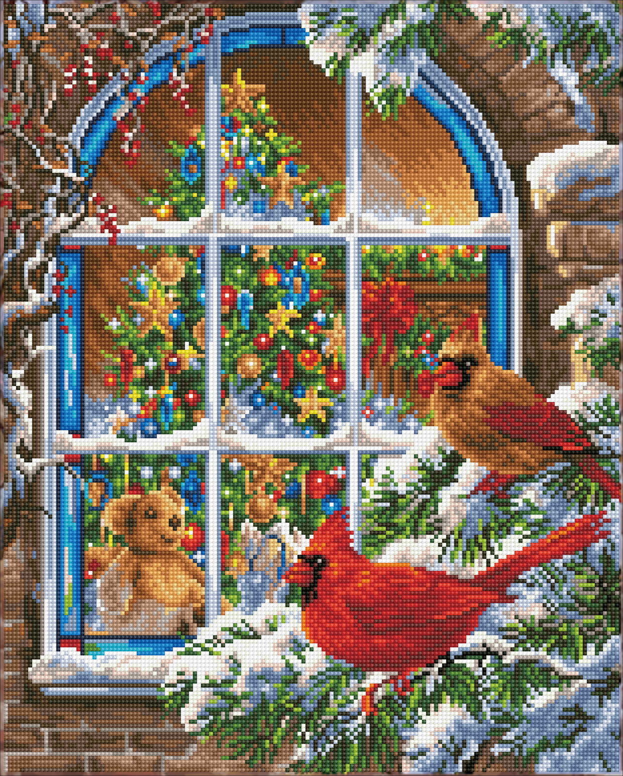 Diamond Dotz Christmas Window - 16.1" x 20.1"