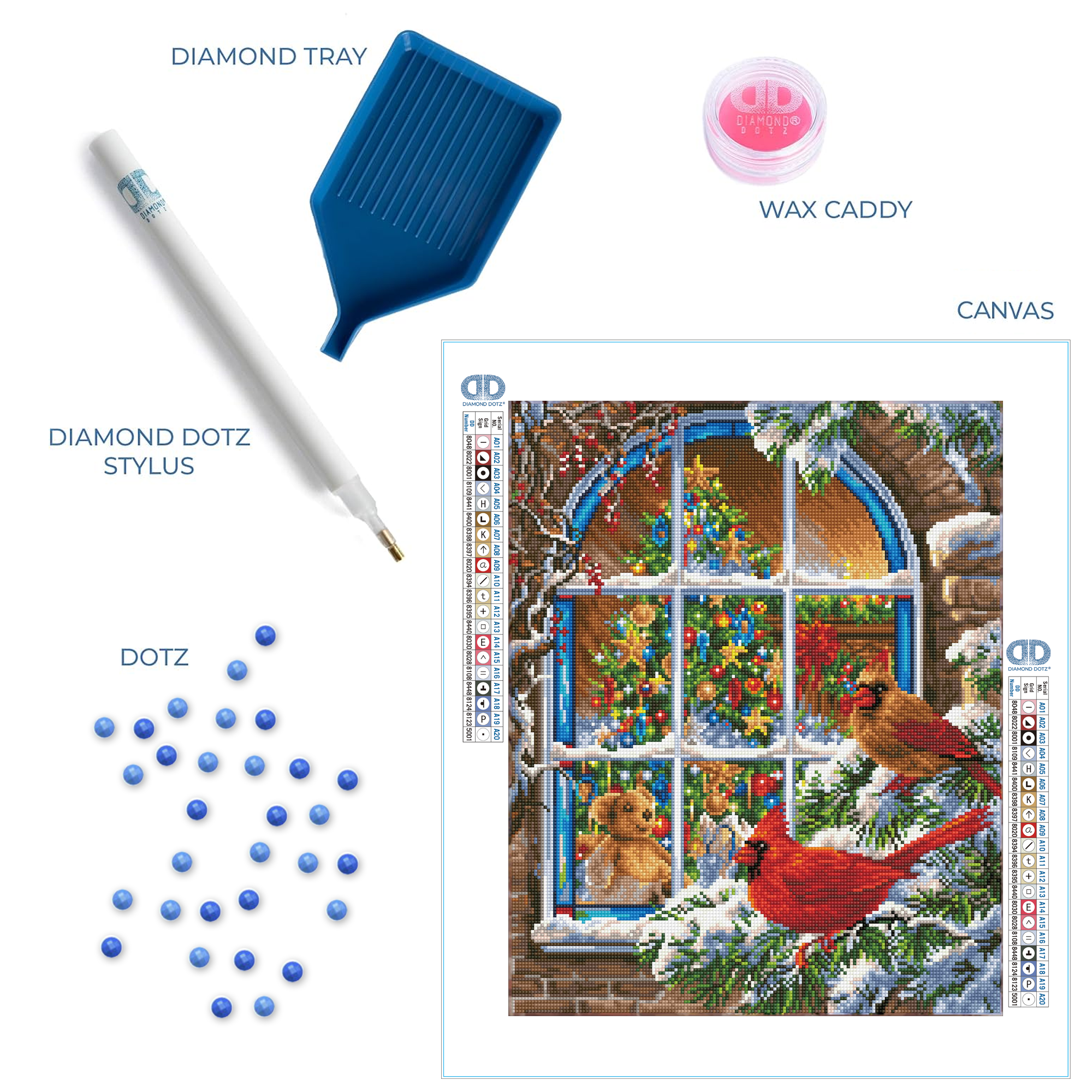 Diamond Dotz Christmas Window - 16.1" x 20.1"