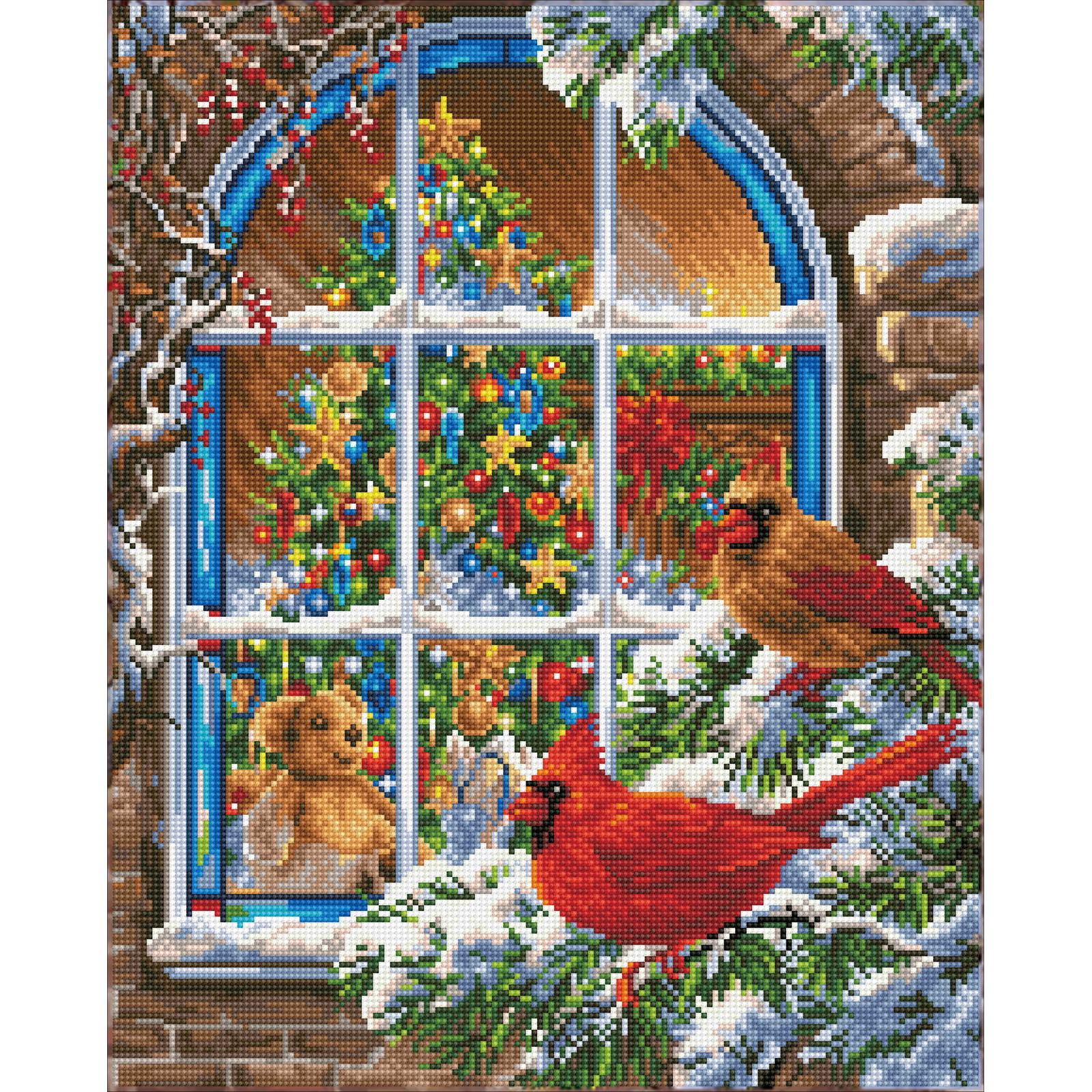 Diamond Dotz Christmas Window - 16.1" x 20.1"