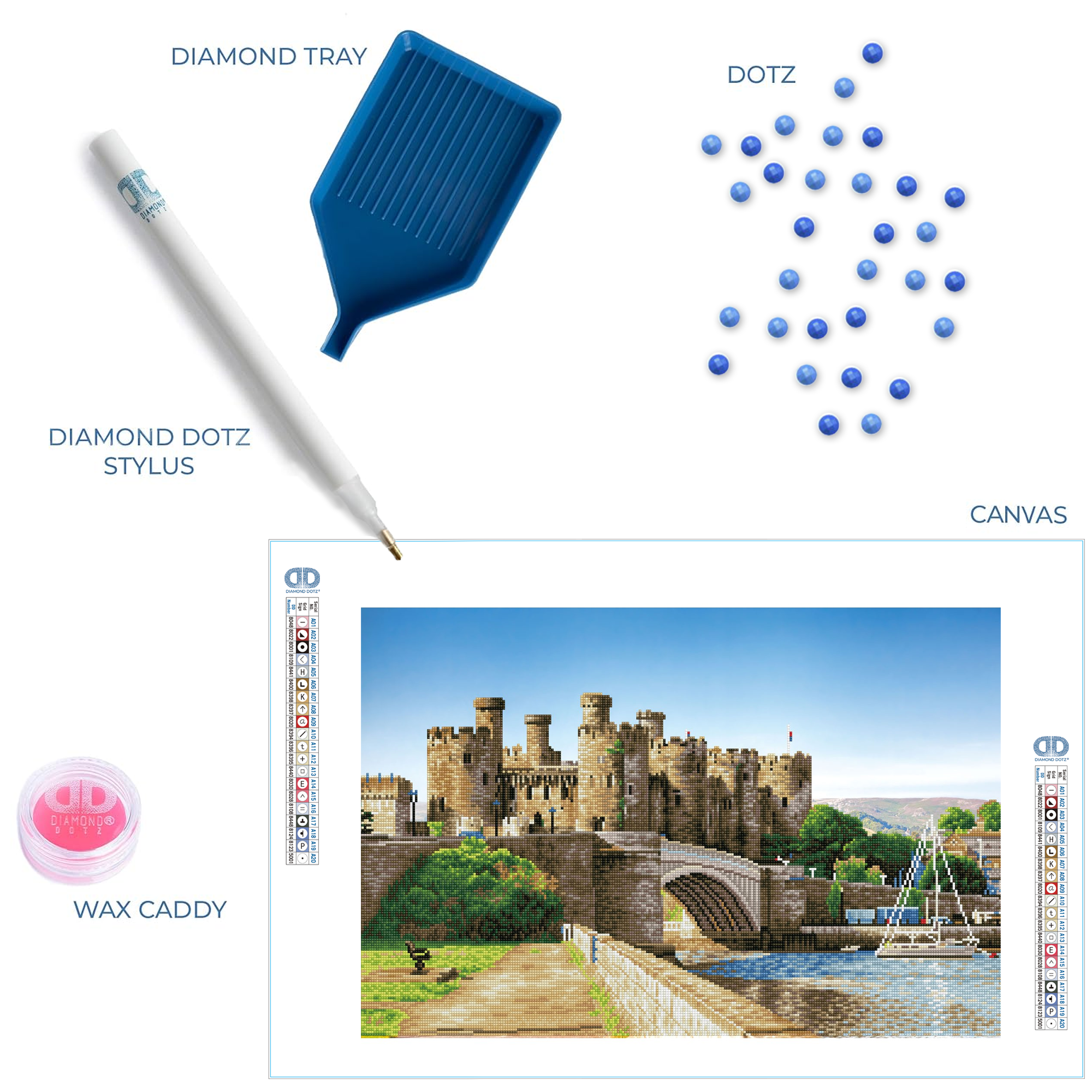 Diamond Dotz Conwy Castle Wales - 29.5" x 19.7"