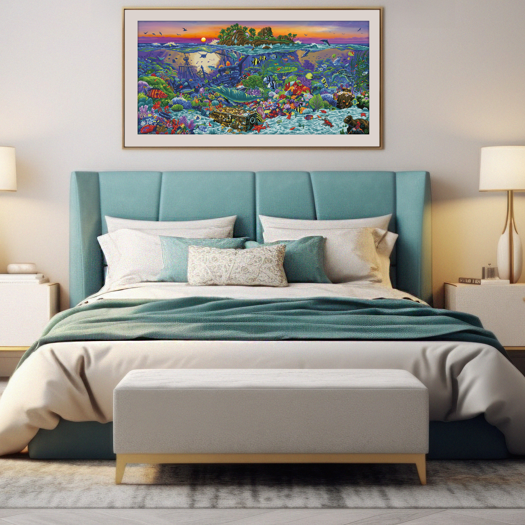 Diamond Dotz Coral Reef Island - 52.0" x 25.6"