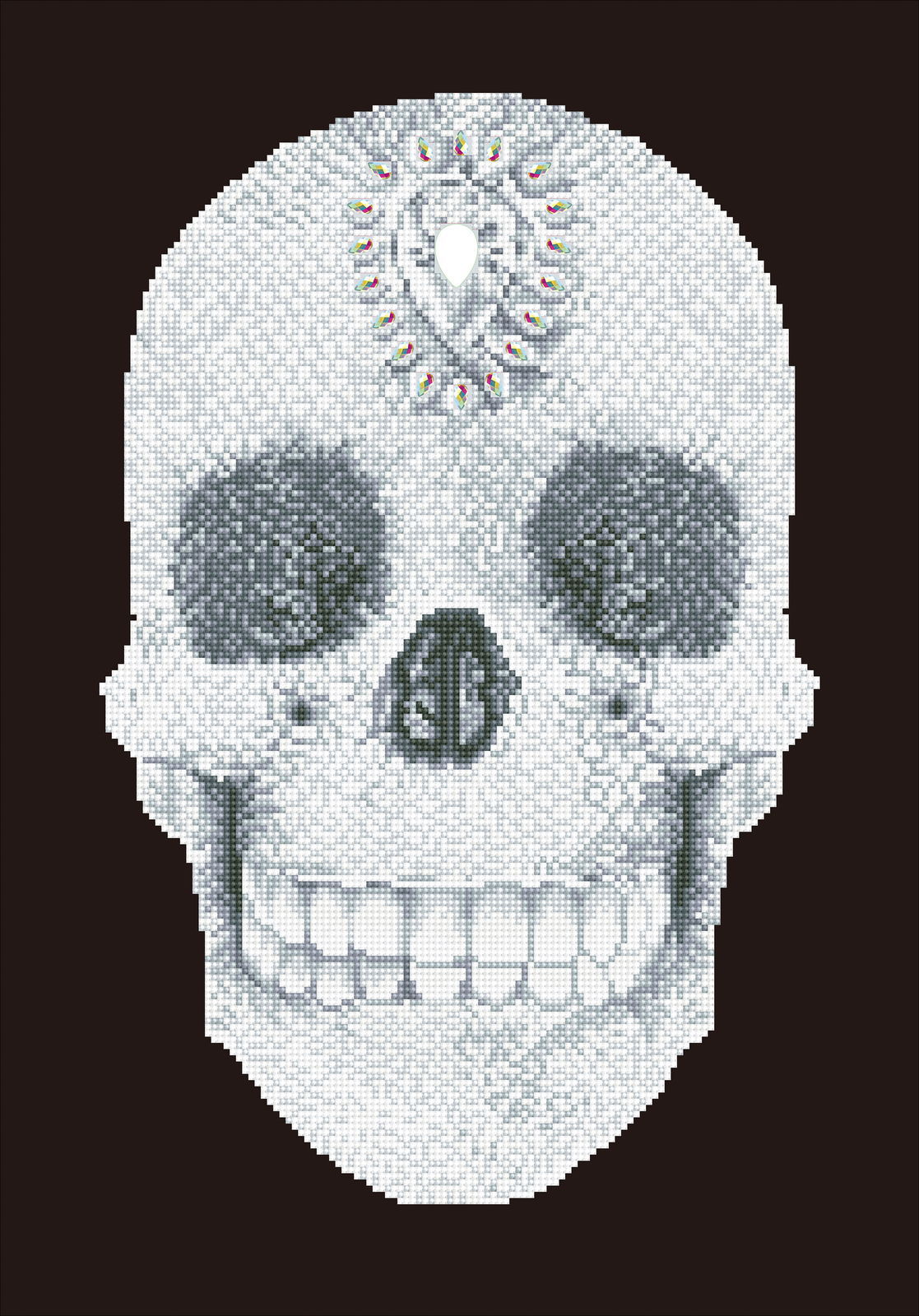 Diamond Dotz Crystal Skull - 16.5" x 23.6"