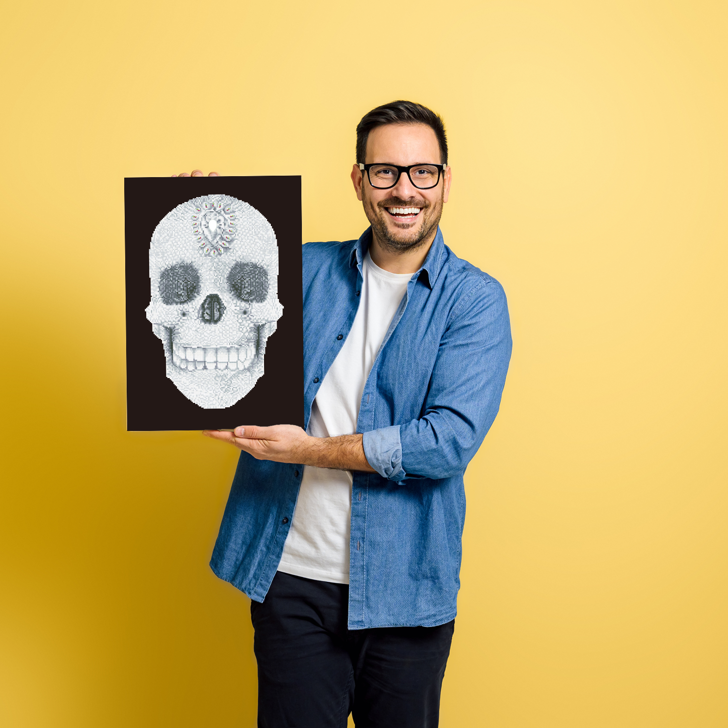 Diamond Dotz Crystal Skull - 16.5" x 23.6"