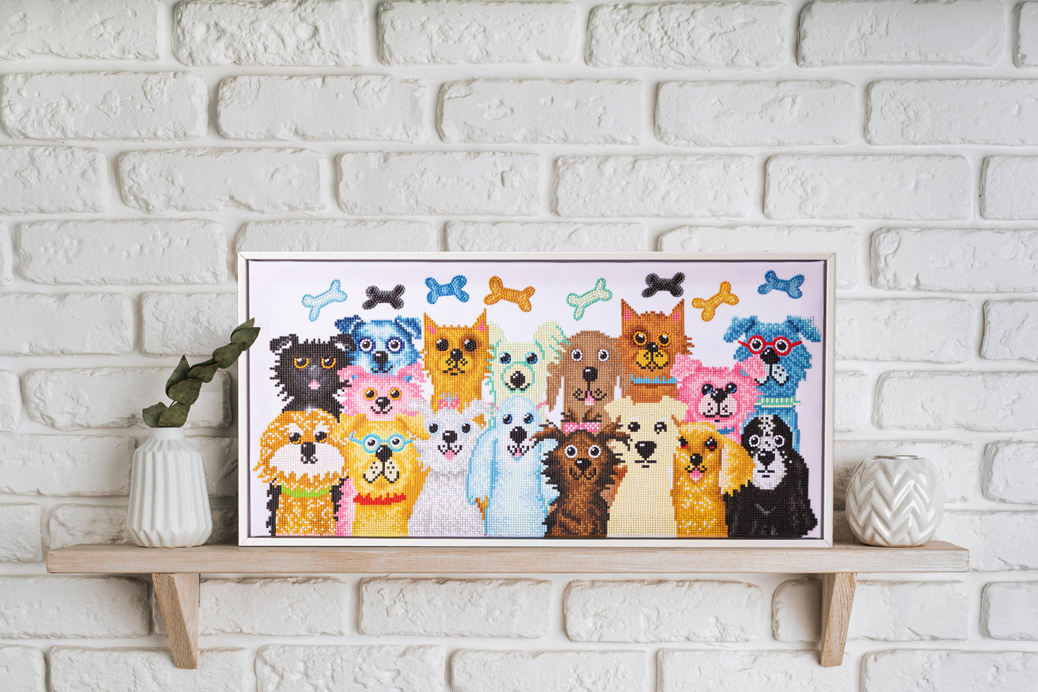 Diamond Dotz Dogs Dinner - 26.4" x 12.6"