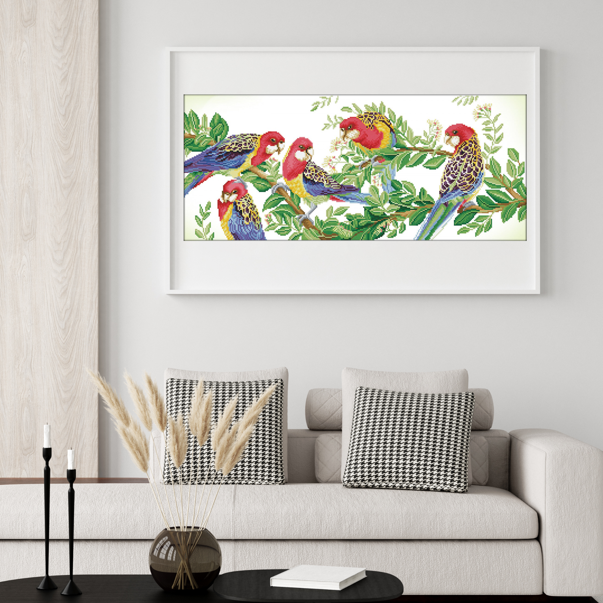 Diamond Dotz Eastern Rosella Gathering - 14.6" x 34.3"