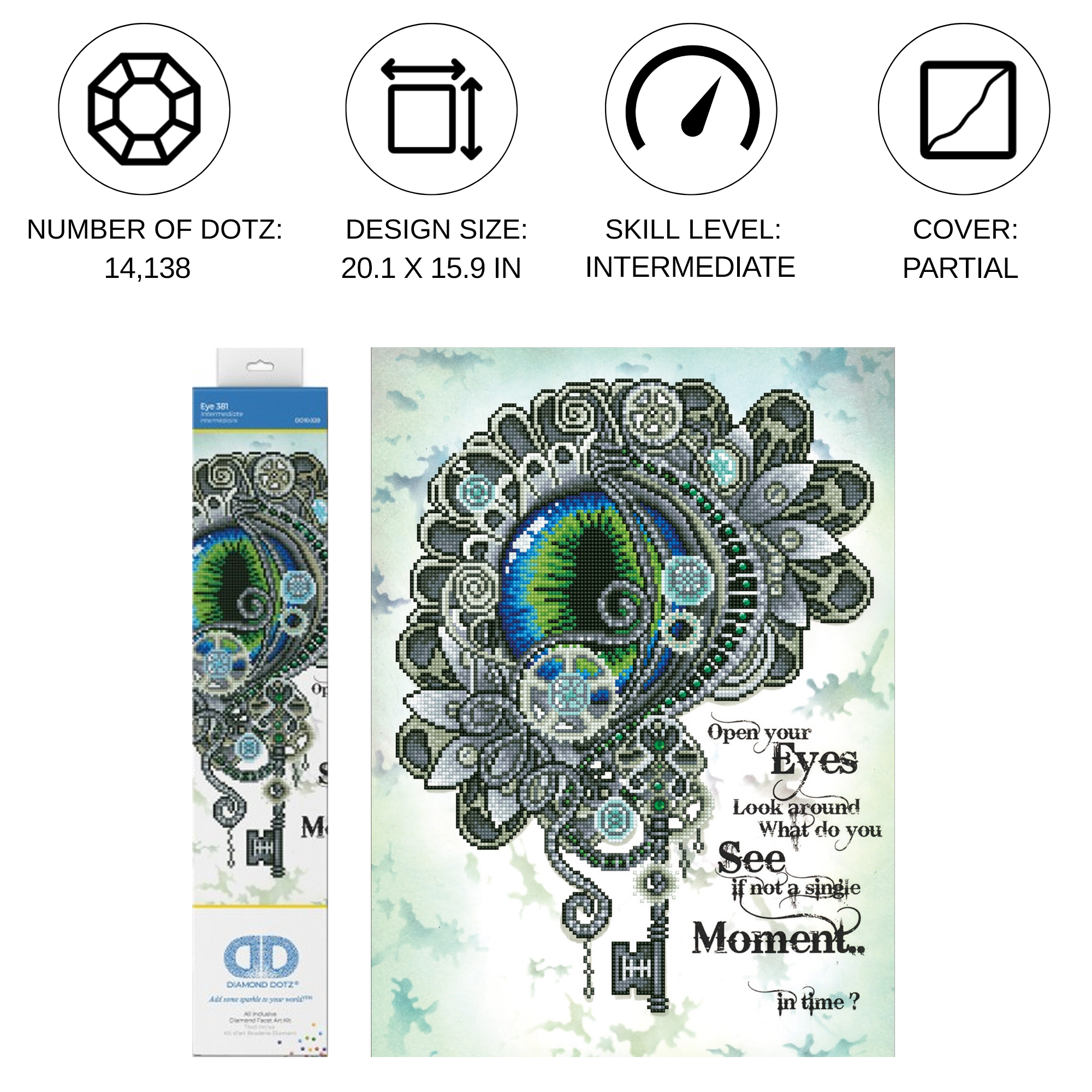 Diamond Dotz Eye 381 - 16.5" x 22.4"
