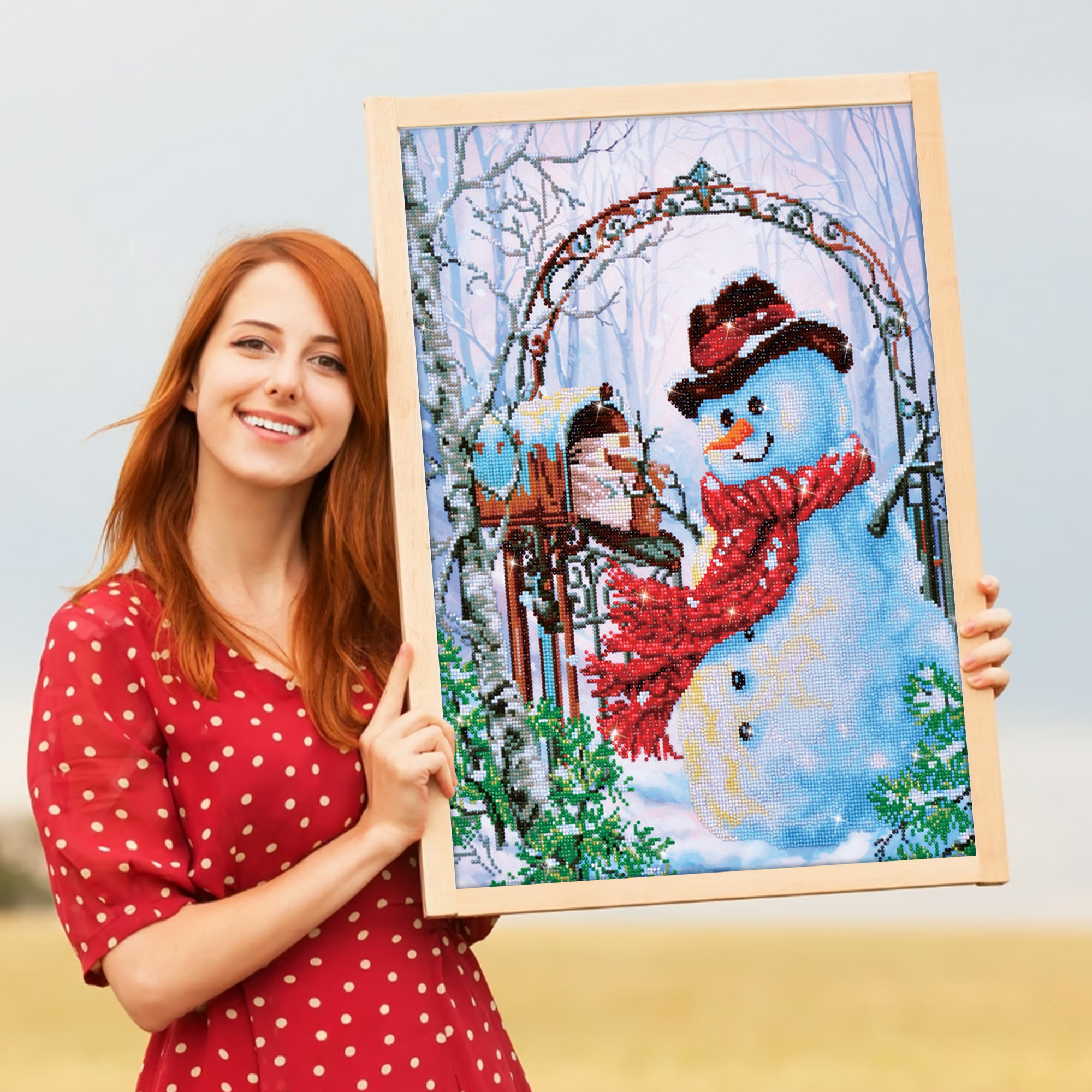 Diamond Dotz Father Snow - 19.7" x 24.4"