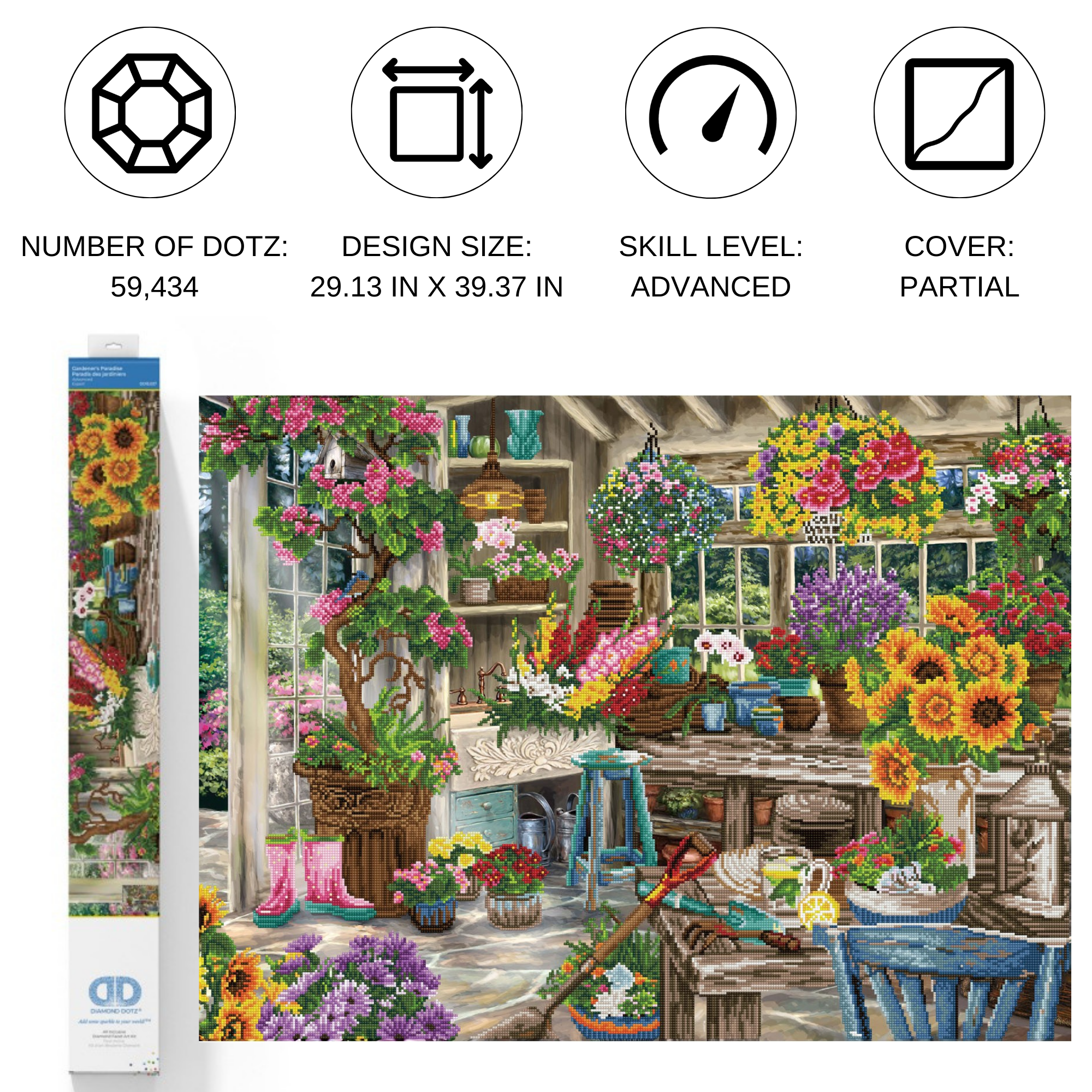 Diamond Dotz Gardener's Paradise - 39.4" x 29.1"