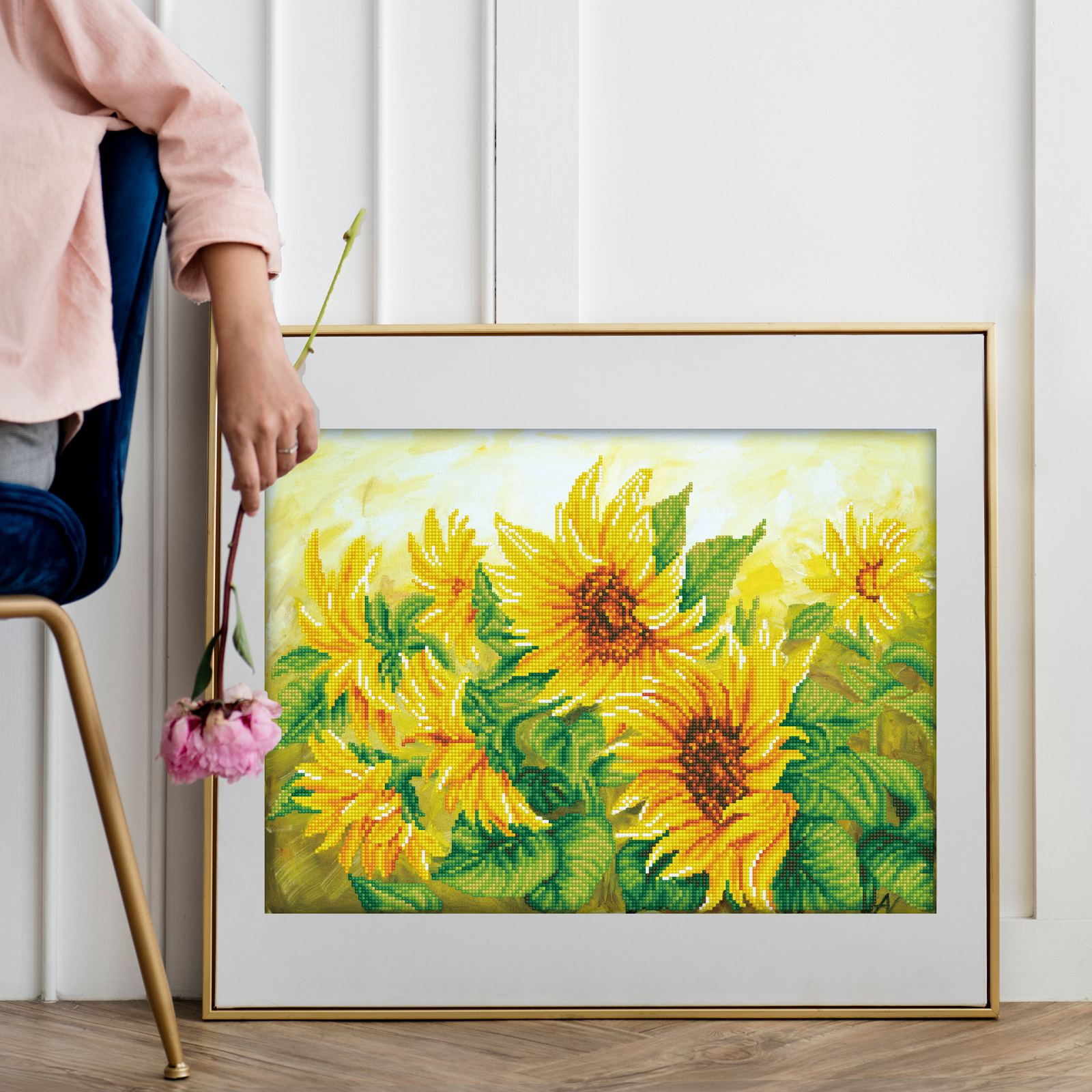Diamond Dotz Hazy Daze Sunflowers - 22.4" x 16.1"