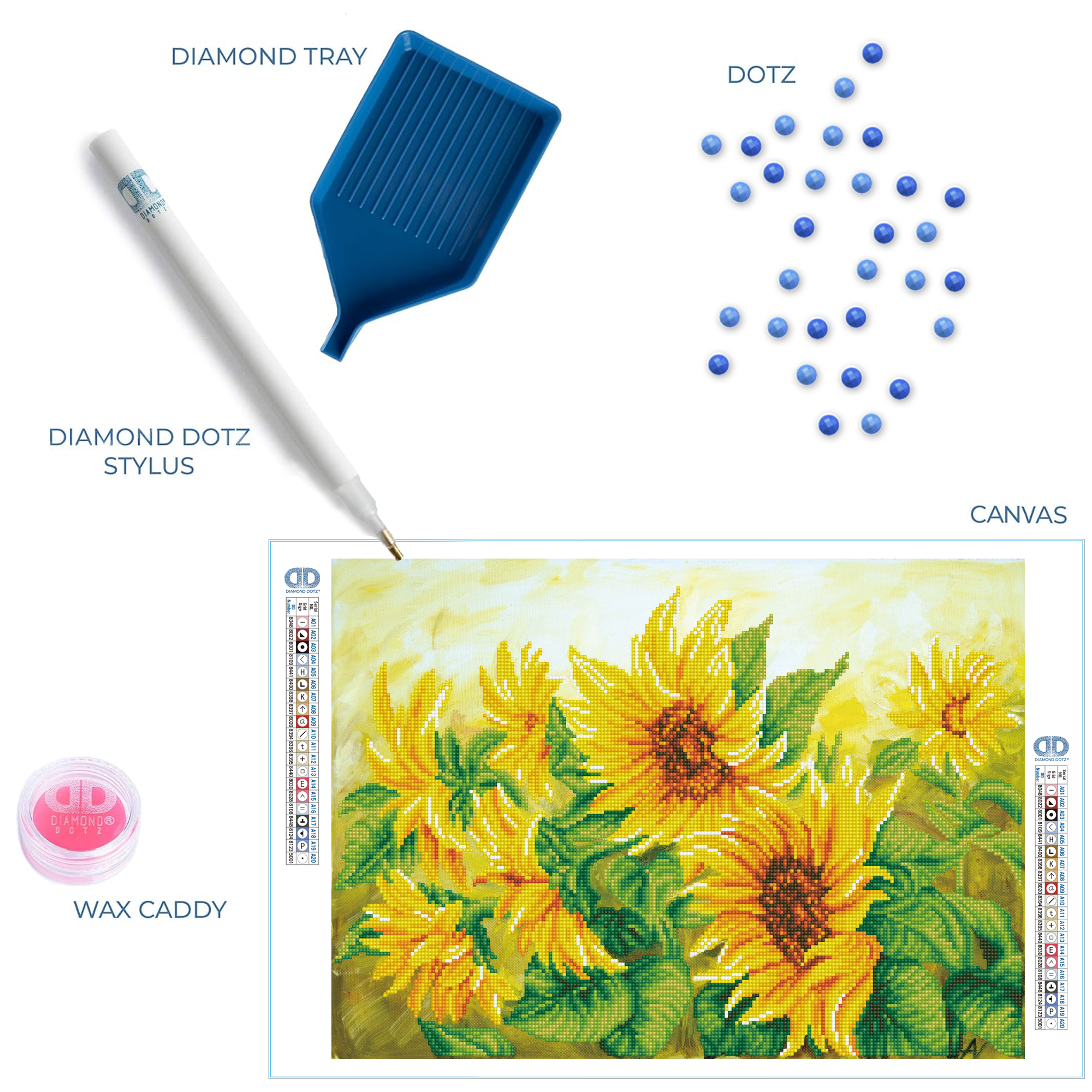 Diamond Dotz Hazy Daze Sunflowers - 22.4" x 16.1"