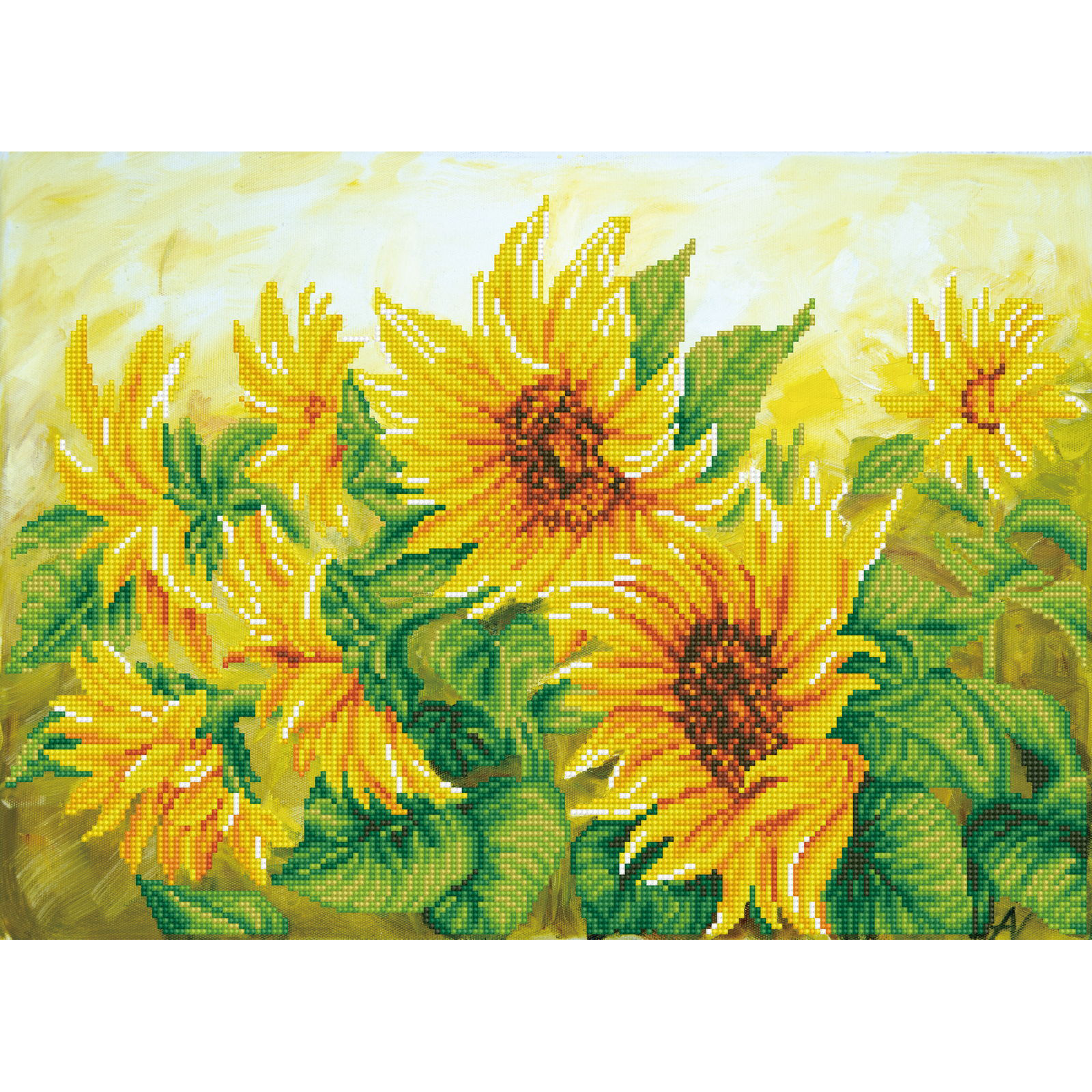 Diamond Dotz Hazy Daze Sunflowers - 22.4" x 16.1"