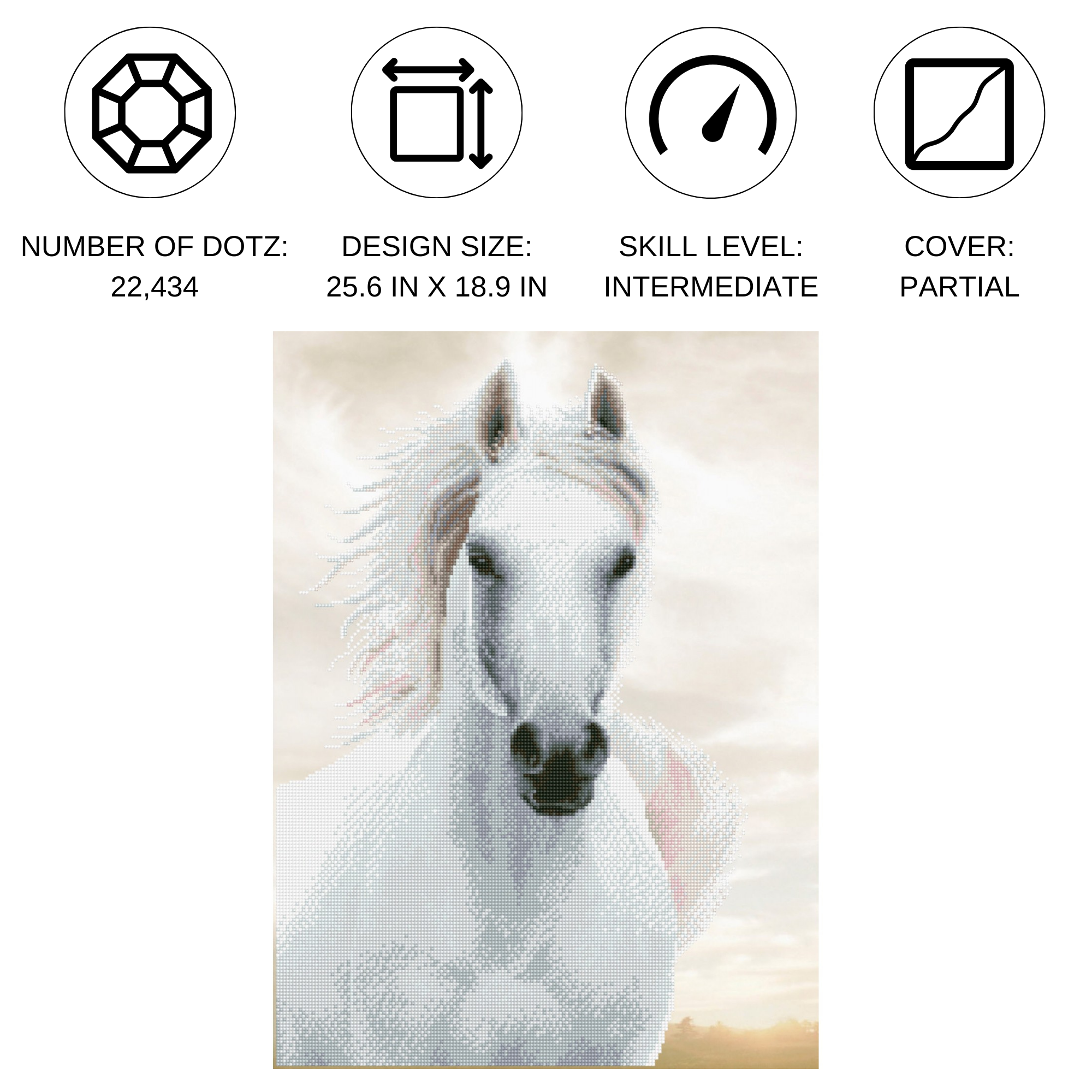 Diamond Dotz Imperial Stallion - 18.9" x 25.6"