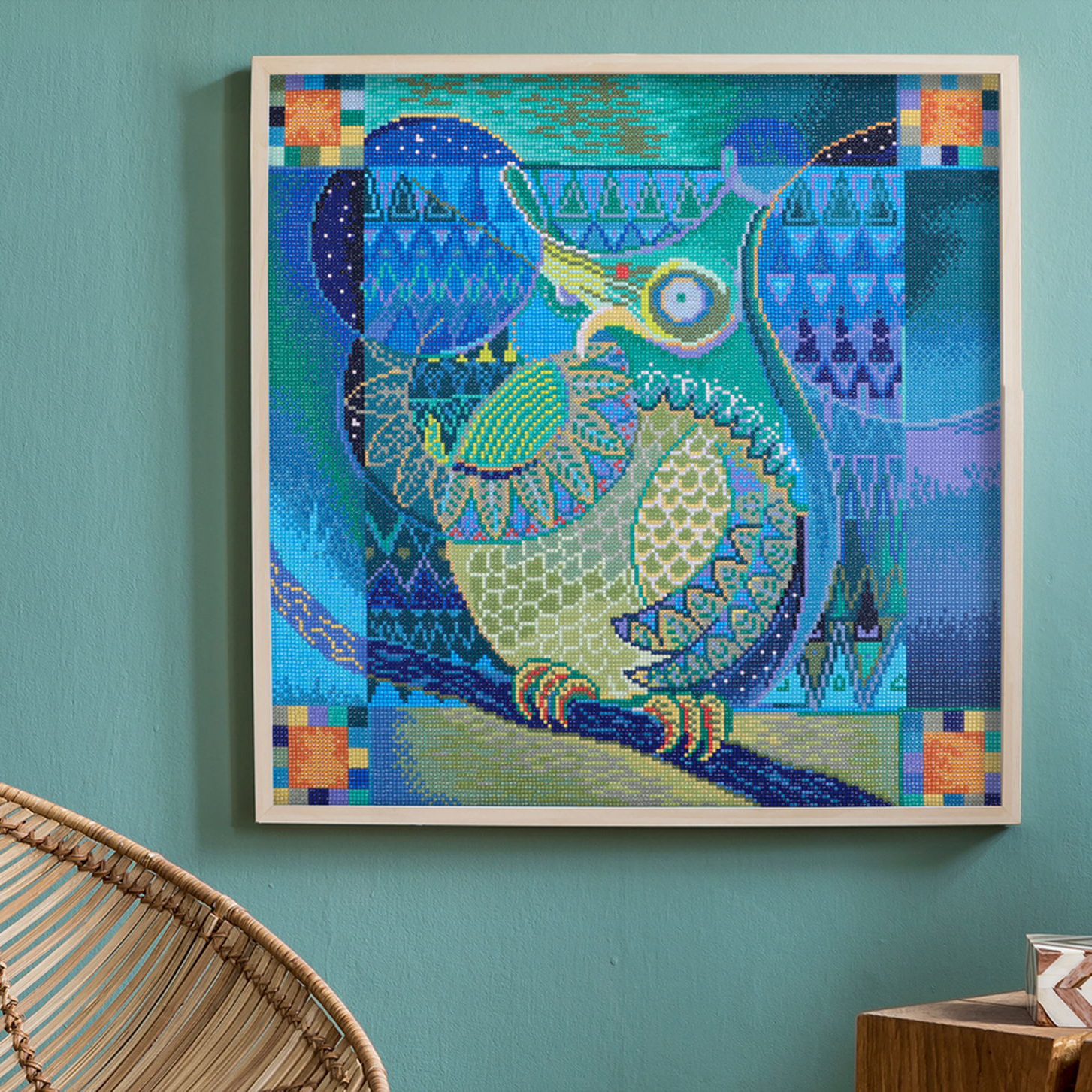 Diamond Dotz Indian Owl - 20.3" x 20.3"