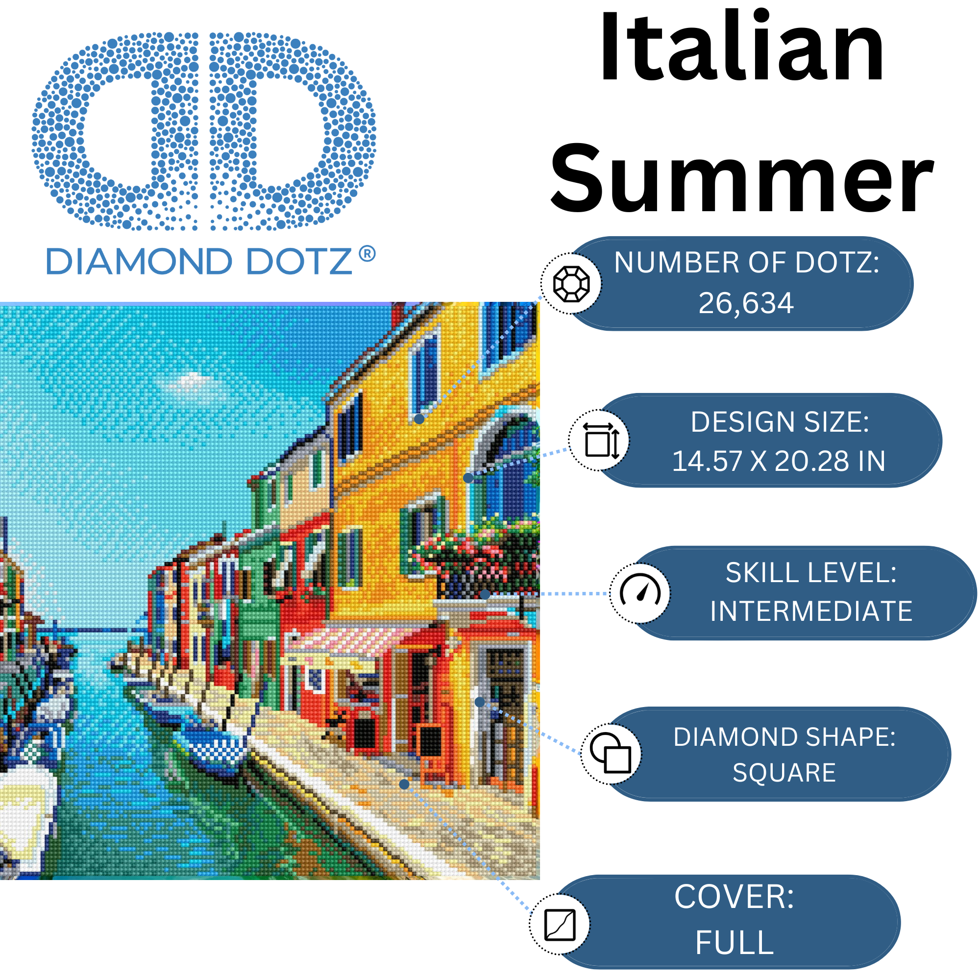 Diamond Dotz Italian Summer - 20.3" x 14.6"